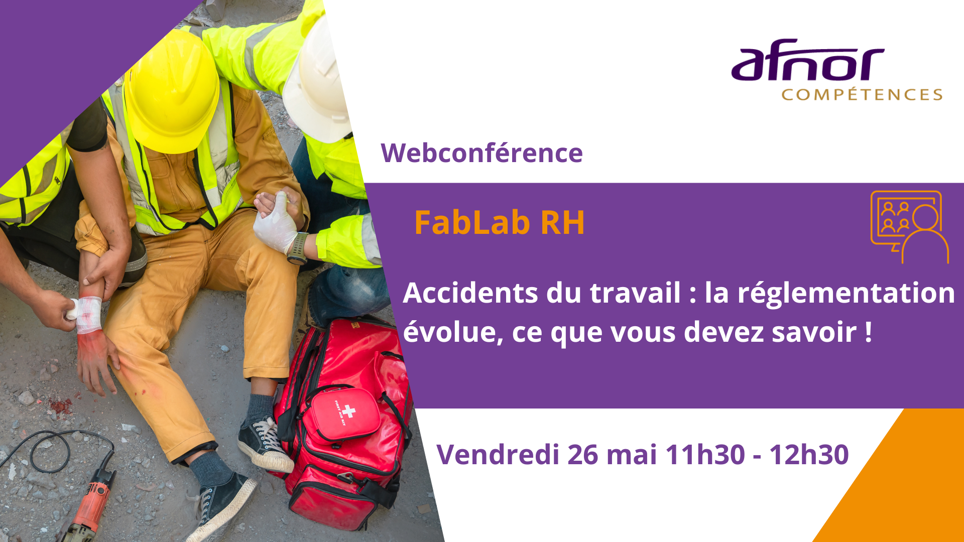 Accidents du travail - Fablab RH - webconférence le 26 mai 2023