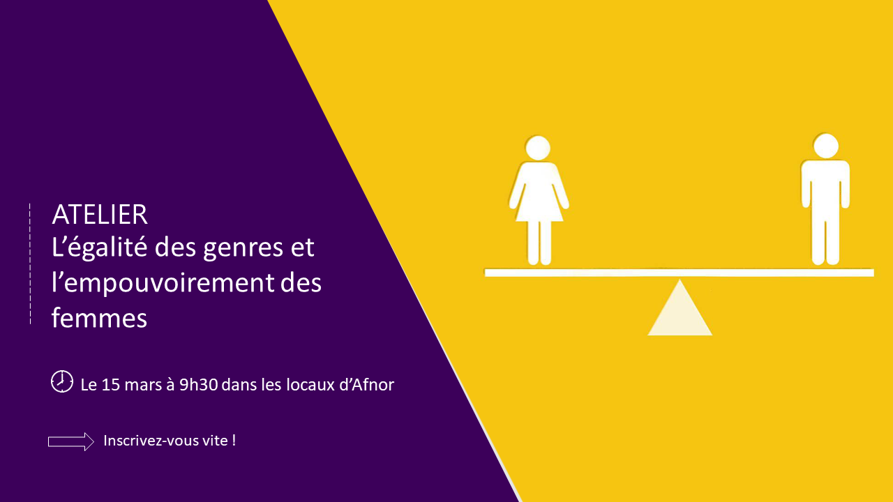 Atelier - L’égalité des genres et l’empouvoirement des femmes