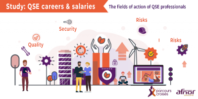 Infographic showing the fields of action of QSE professionals