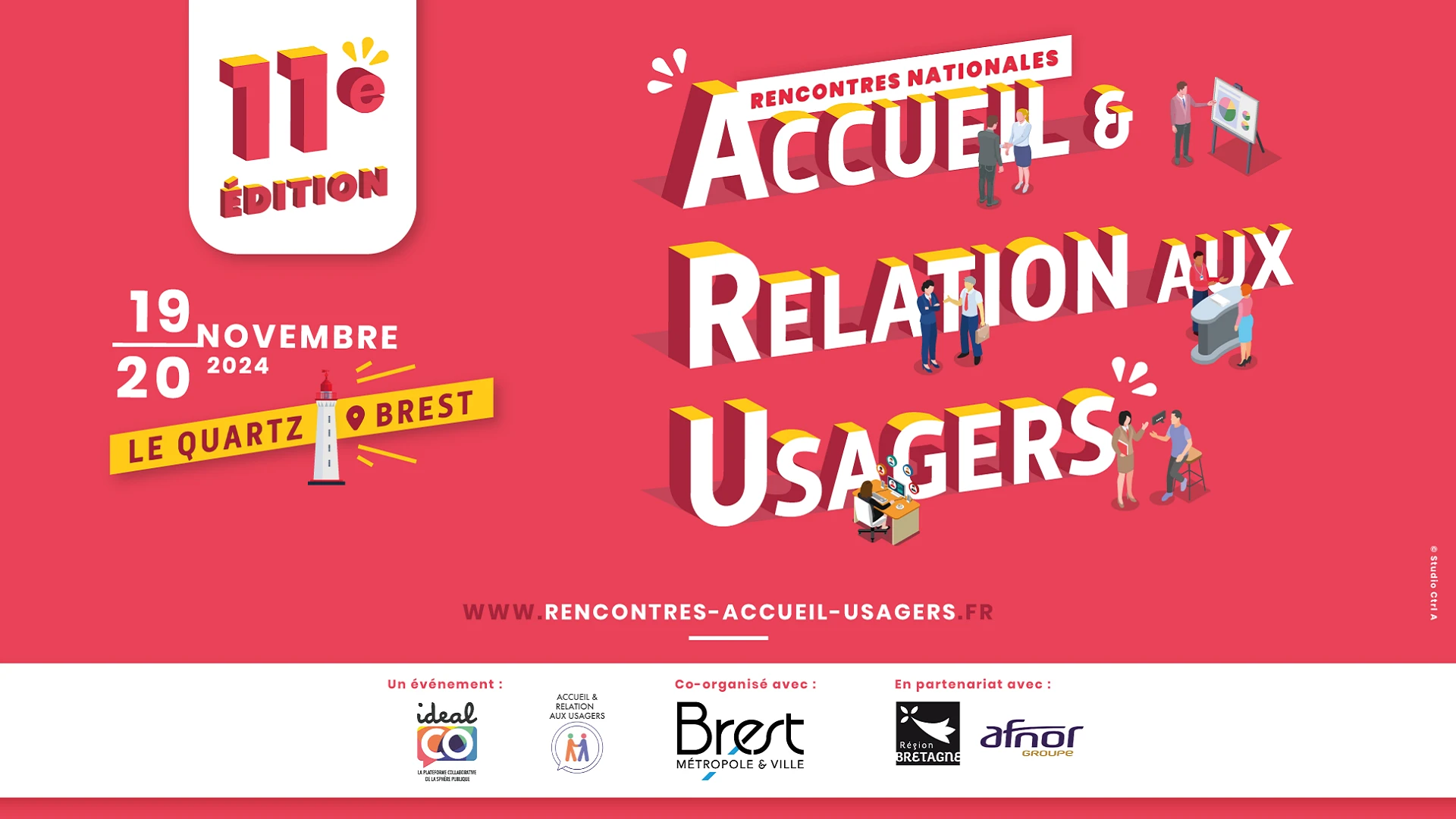 Invitation au salon "Accueil et relation usagers, les 19 et 20 novembre 2024 à Brest